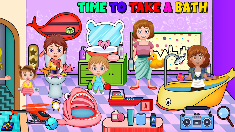 #7. Family Town Baby Care Toddlers (Android) By: Kids Town Games Studio