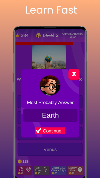 #6. Quiz Hello: Quiz & Trivia game (Android) By: Waneta Games