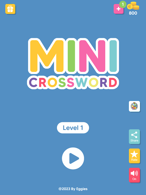 #9. Mini Crossword - Word Fun! (Android) By: Eggies