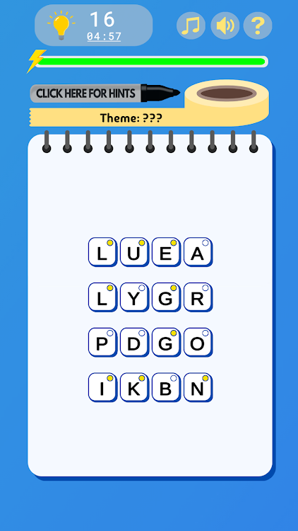 #8. Wordganise (Android) By: Digital Experiment Limited