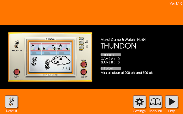 #4. LCD GAME - THUNDON (Android) By: datsuryoku_k