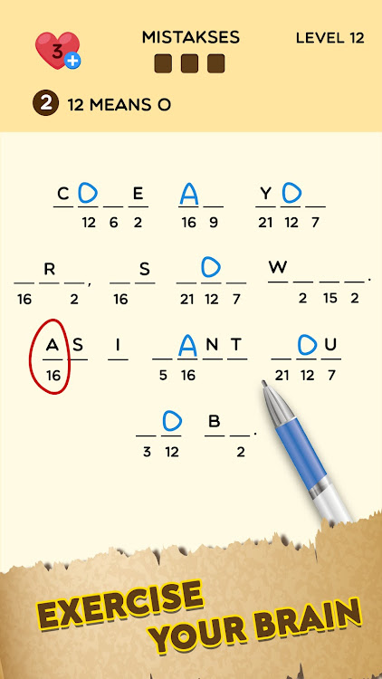 #2. Cryptogram Go (Android) By: FUNJOY