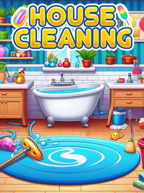 #3. Big Messy Home Cleaning Games (Android) By: Princess MakeUp Salon - Dress Up Games For Girls