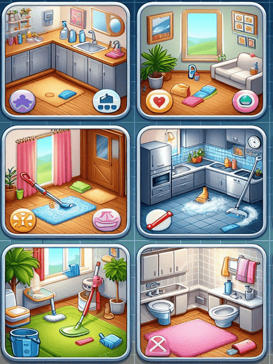 #5. Big Messy Home Cleaning Games (Android) By: Princess MakeUp Salon - Dress Up Games For Girls