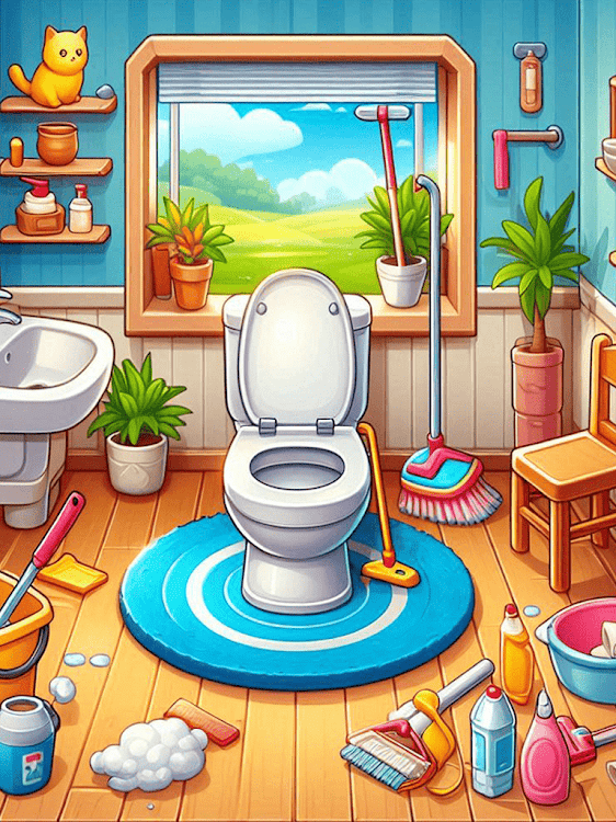 #6. Big Messy Home Cleaning Games (Android) By: Princess MakeUp Salon - Dress Up Games For Girls