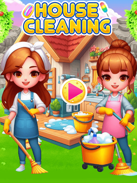 #7. Big Messy Home Cleaning Games (Android) By: Princess MakeUp Salon - Dress Up Games For Girls