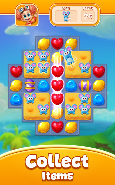 #10. Candy Pop Story : Match 3 (Android) By: Gamoper