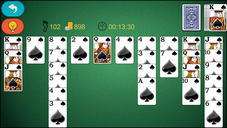 #3. Spider Solitaire Classic+ (Android) By: Crazy Game Developer