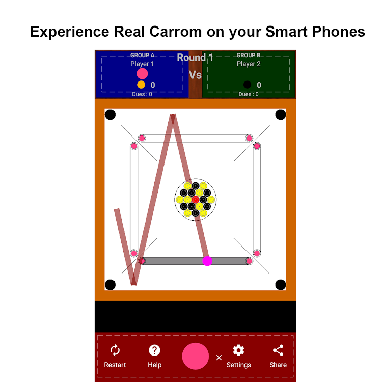 #4. Carrom 2D Game (Android) By: PPSoftware & Enterprises (PPSoftwares)