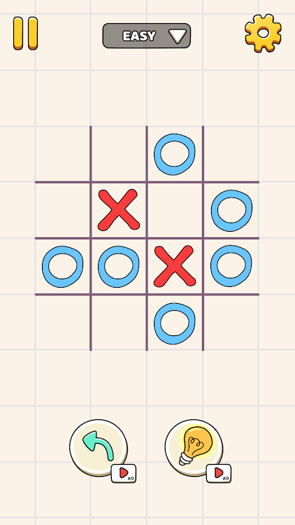 #4. Tic Tac Toe - 2 Player XO (Android) By: Zin Games