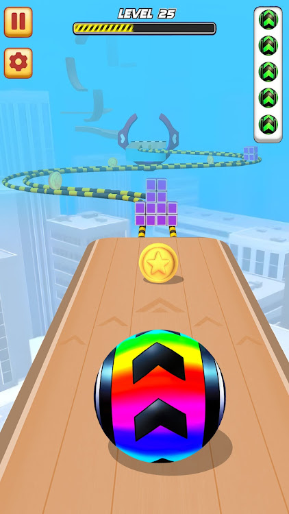 #3. Sky Parkour Run: Ball Game (Android) By: Red Shift Games