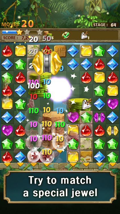 #2. Jewels Jungle : Match 3 Puzzle (Android) By: SUPERBOX Inc