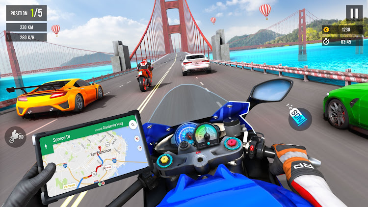 #3. Moto Traffic Bike Race Game 3d (Android) By: F3 Games