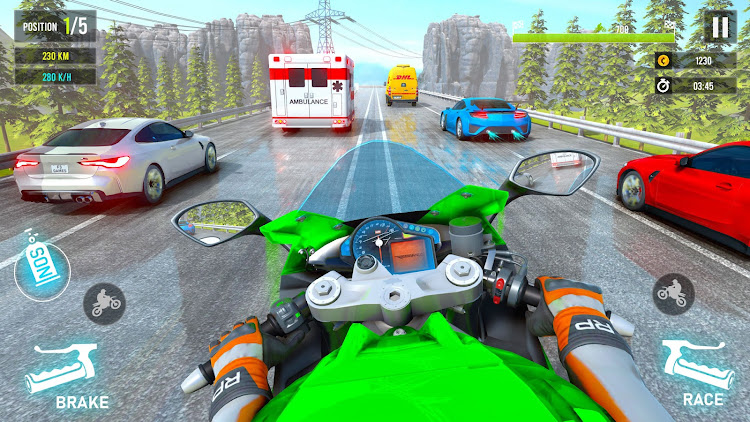 #4. Moto Traffic Bike Race Game 3d (Android) By: F3 Games