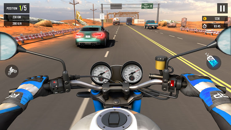 #5. Moto Traffic Bike Race Game 3d (Android) By: F3 Games