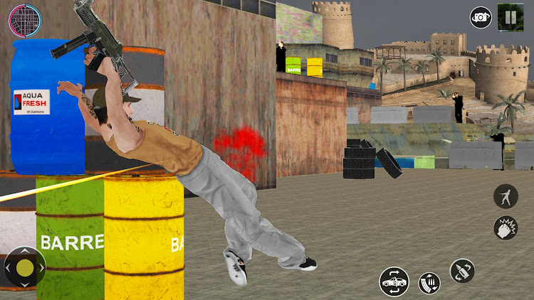 #4. Gangster Shooting Game Offline (Android) By: FanTech Games