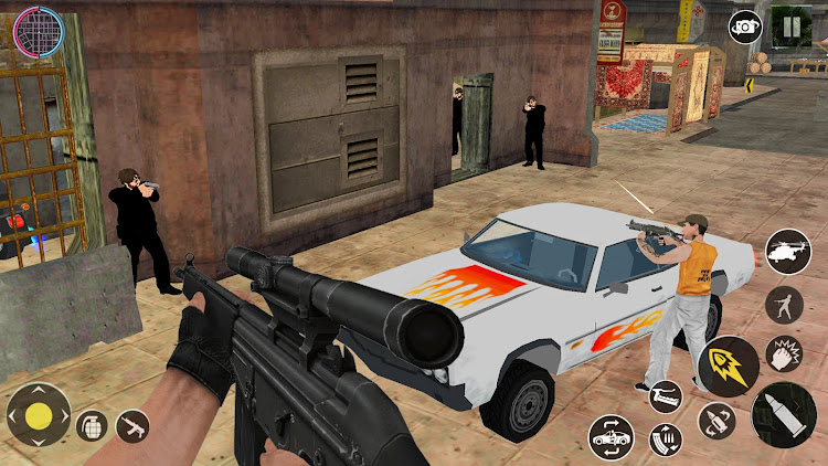 #5. Gangster Shooting Game Offline (Android) By: FanTech Games