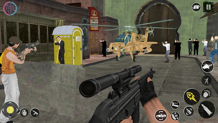 #6. Gangster Shooting Game Offline (Android) By: FanTech Games