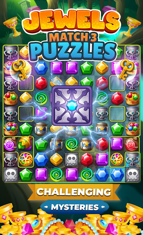 #3. Jewels: Match 3 legendary Game (Android) By: A.V.A - puzzles games