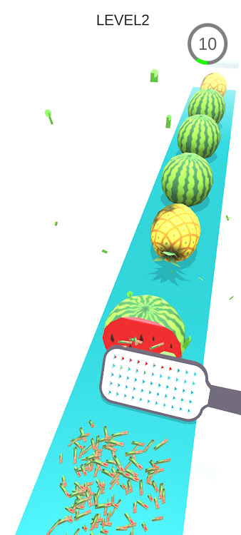 #2. Fruits Grate Slice (Android) By: year twenty three studio