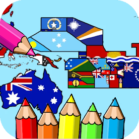 Coloring Oceania Flags