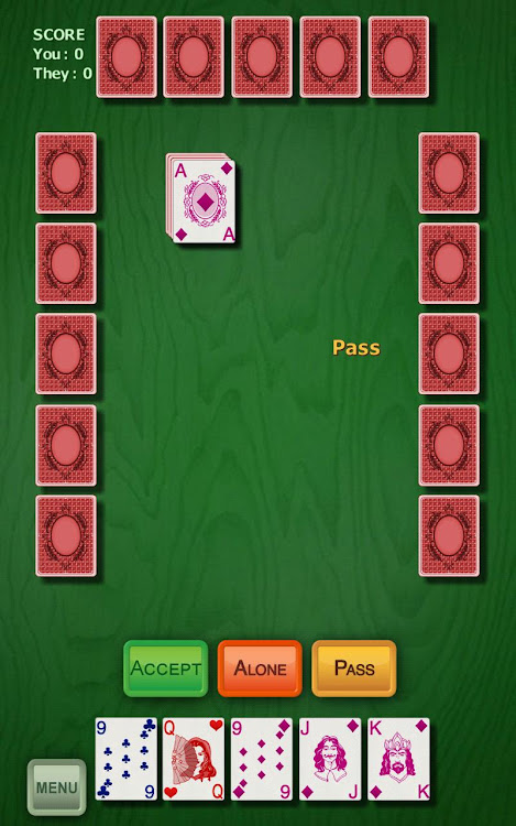 #2. Euchre (Android) By: Vintolo