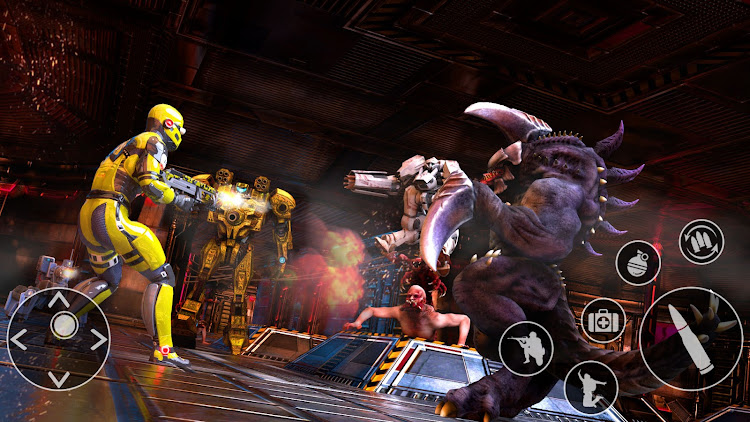 #7. Alien FPS Predators Space Dead (Android) By: GameEnix - Monster Truck Racing,Action Games