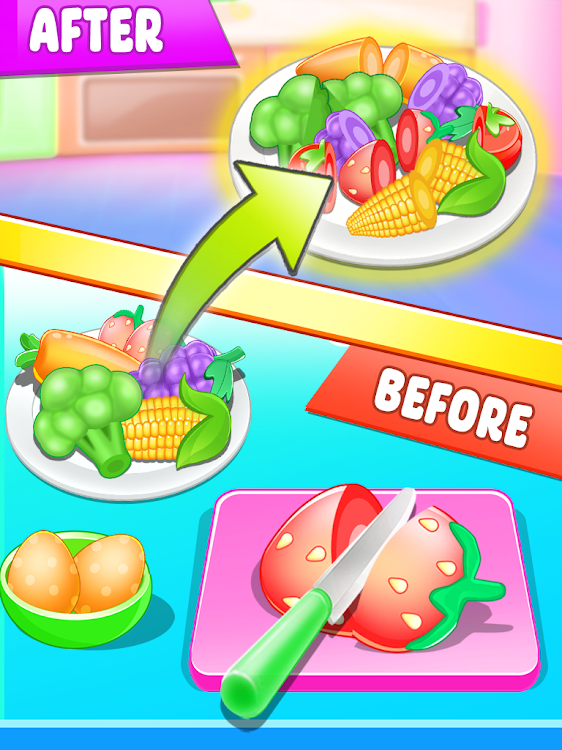 #7. Kitchen Set - Toy Cooking Game (Android) By: rsapps