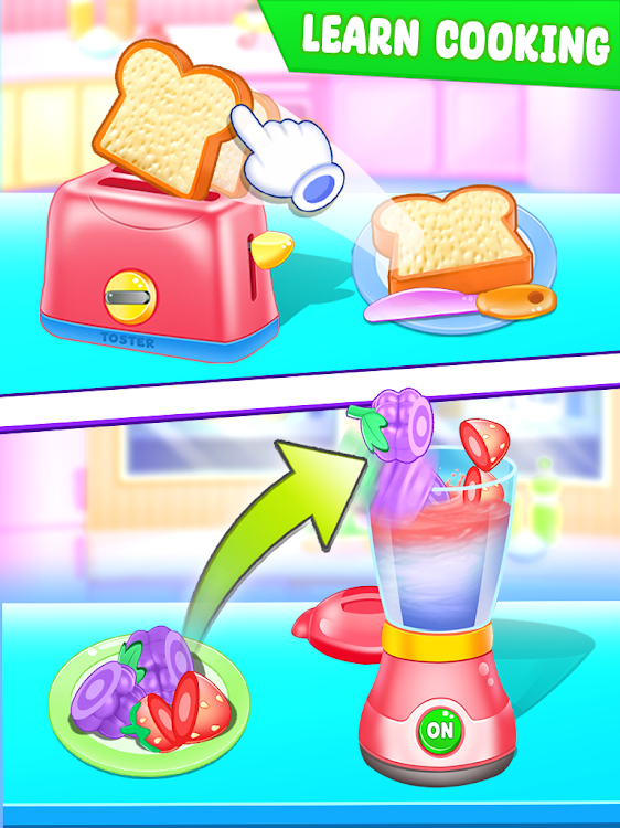 #8. Kitchen Set - Toy Cooking Game (Android) By: rsapps