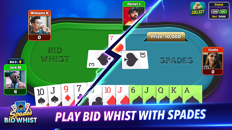 #2. Spades: Bid Whist Classic Game (Android) By: Artoon Games