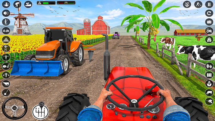 #2. Tractor Farming Tractor Games (Android) By: Lion Gamez Studio