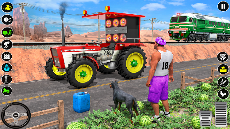 #6. Tractor Farming Tractor Games (Android) By: Lion Gamez Studio