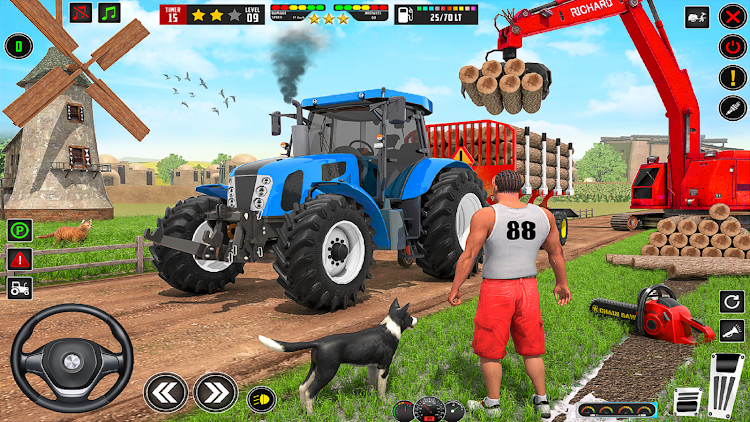 #7. Tractor Farming Tractor Games (Android) By: Lion Gamez Studio