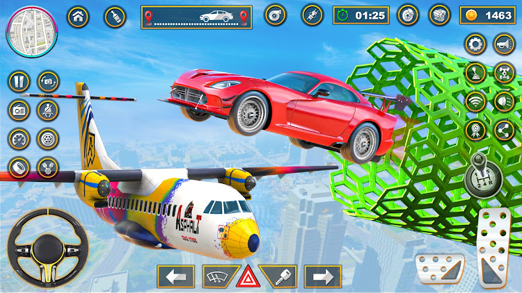 #3. Crazy Car Stunt game mega ramp (Android) By: Asphalt Crack Studio Pty Ltd