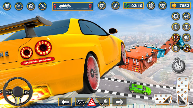 #5. Crazy Car Stunt game mega ramp (Android) By: Asphalt Crack Studio Pty Ltd