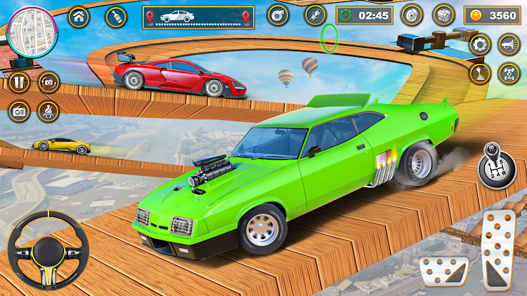 #6. Crazy Car Stunt game mega ramp (Android) By: Asphalt Crack Studio Pty Ltd