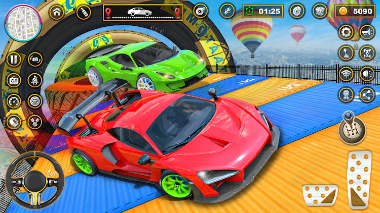 #7. Crazy Car Stunt game mega ramp (Android) By: Asphalt Crack Studio Pty Ltd