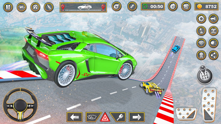 #8. Crazy Car Stunt game mega ramp (Android) By: Asphalt Crack Studio Pty Ltd