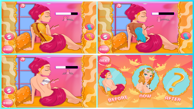 #7. girls games dress up - spa day (Android) By: ghalia games