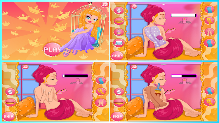 #9. girls games dress up - spa day (Android) By: ghalia games