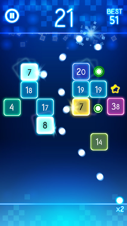 #3. Glow Balls - Bricks Breaker (Android) By: VVinner