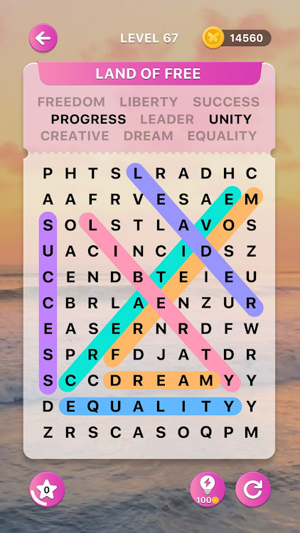 #4. Peace Word Search (Android) By: Hustle Run