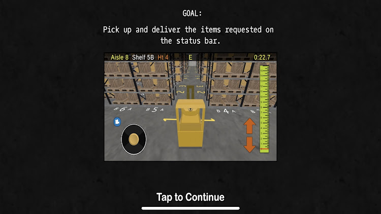 #2. Forklift Warehouse Challenge (Android) By: Magnin & Associates