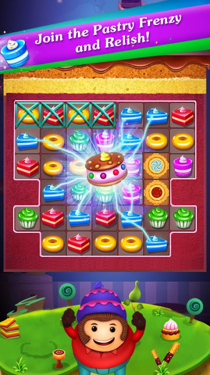 #3. Pastry Mania Match 3 Game (Android) By: Yes Games Studio