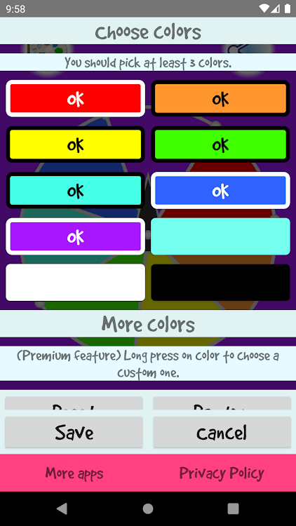 #3. Wheel of Colors Premium (Android) By: BlackDevelopers