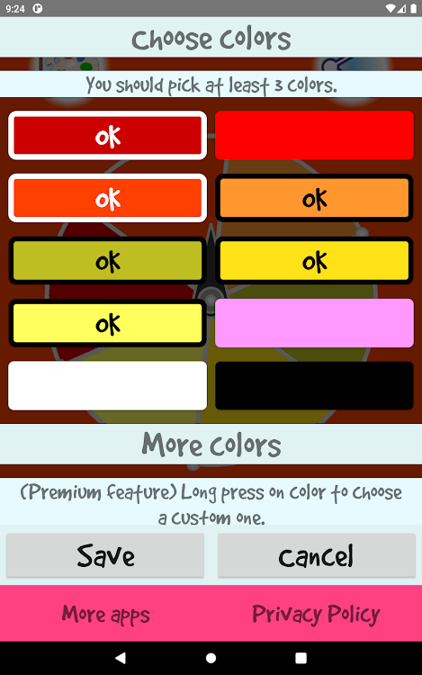 #7. Wheel of Colors Premium (Android) By: BlackDevelopers