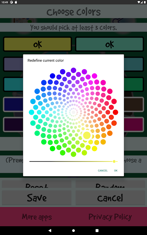 #10. Wheel of Colors Premium (Android) By: BlackDevelopers