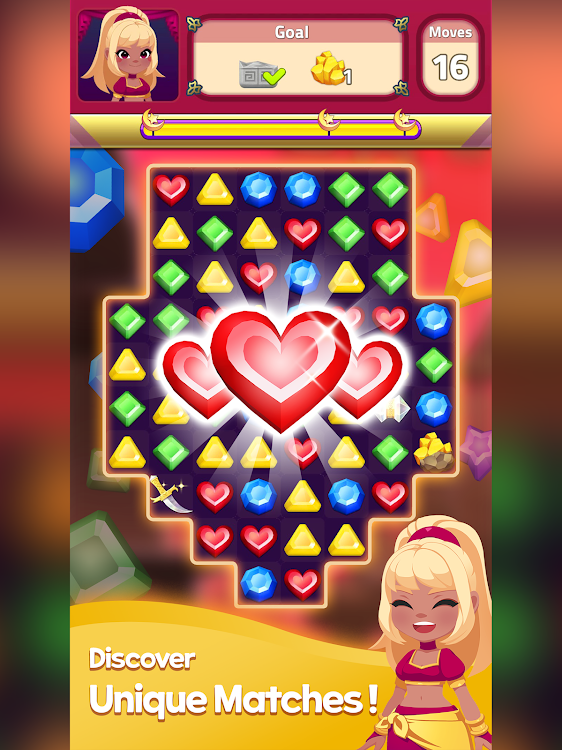 #9. Jewels Magic Carpet : Match3 (Android) By: SnowPig