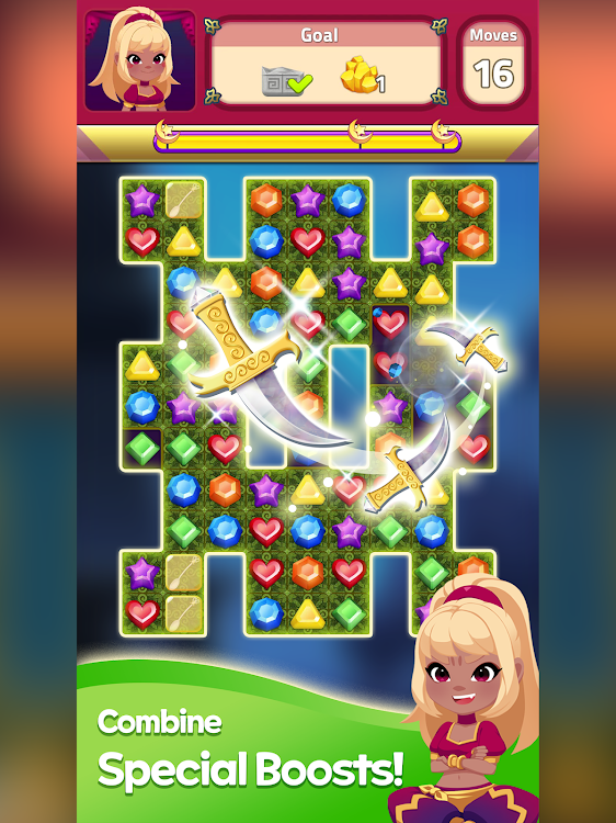 #10. Jewels Magic Carpet : Match3 (Android) By: SnowPig