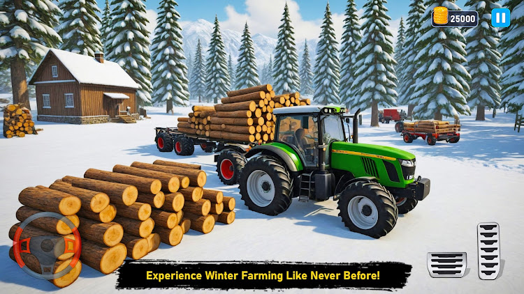 #7. Snow Tractor Farming Simulator (Android) By: CharWin Games